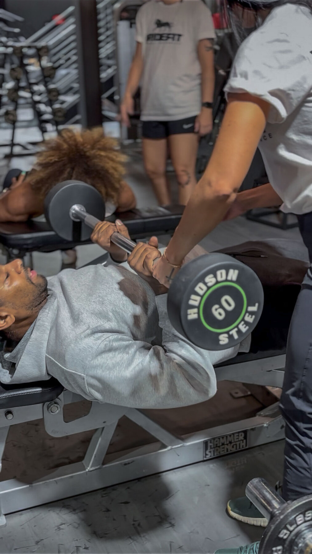 Trap-bar deadlift with coach support